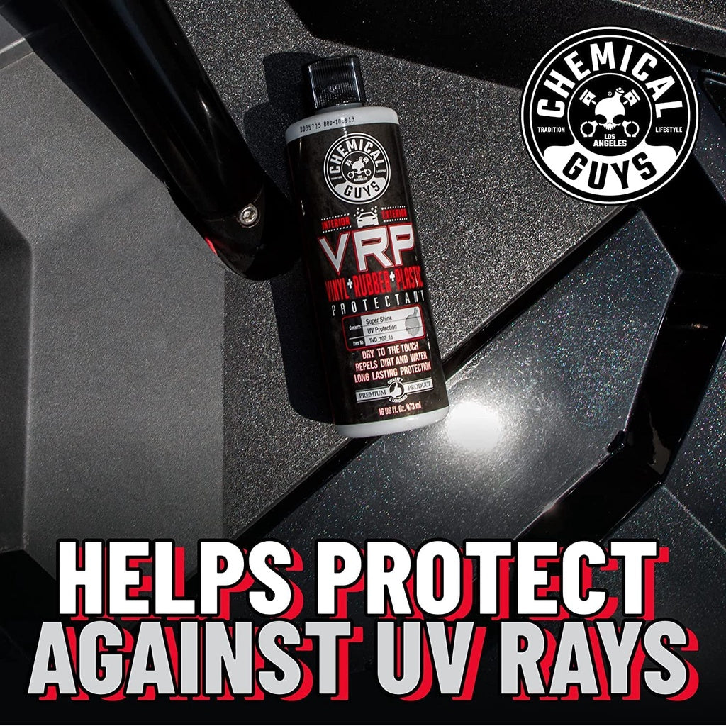 Chemical Guys Vinyl + Rubber + Plastic Protectant Repels Dirt & Water Long Lasting Protection 16 Oz