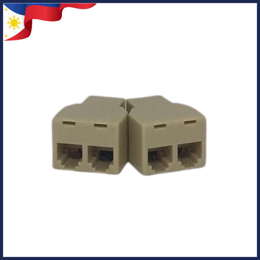 Sinag Electronical Devices 2 Way Outlet Telephone Jack Line Adapter 2 Count