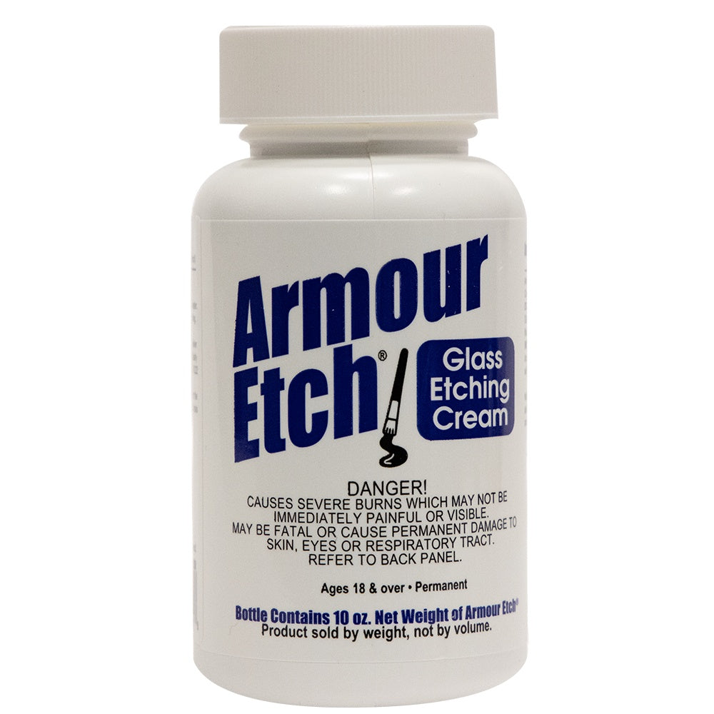 Permanent Armour Etch Glass Etching Cream, 10 oz. / 283g