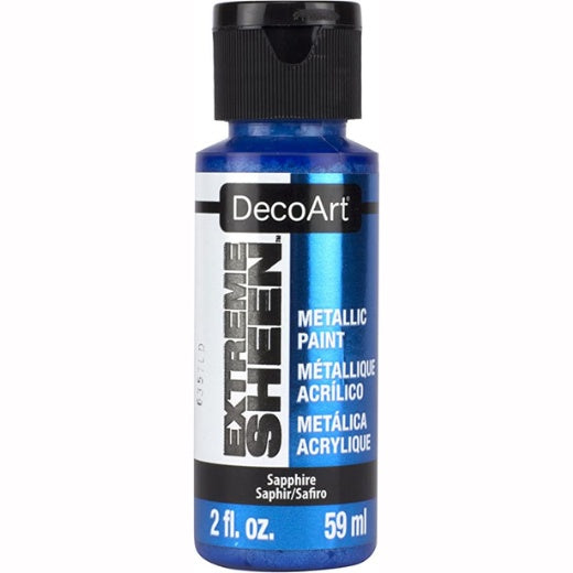DecoArt Extreme Sheen Sapphire Metallic Paint 2 Fl Oz (59 ml)