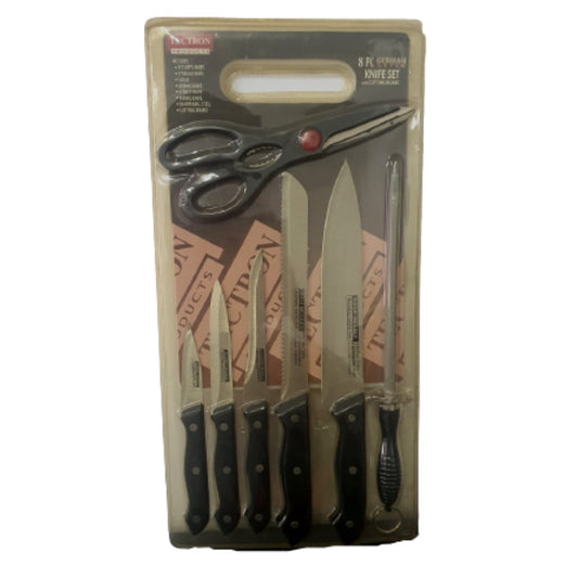 Tectron Products G8 8 Piece German Style Knife Set with Cutting Board 1 Count
