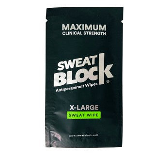SweatBlock Maximum Strength Antiperspirant Sweat Wipes X-Large, 1 Count