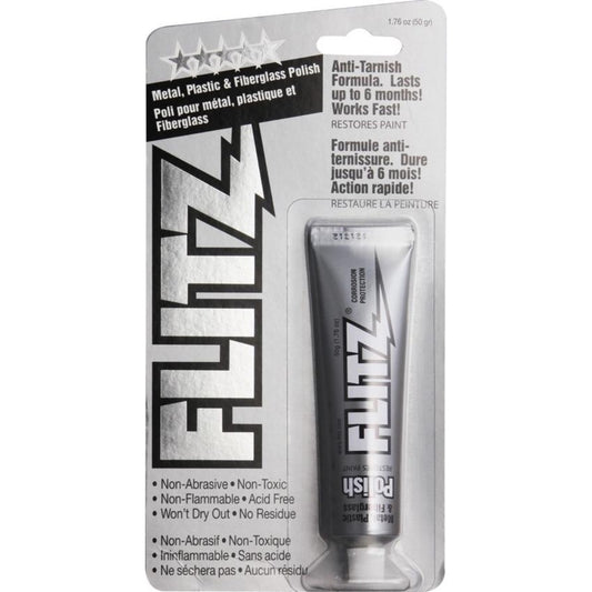 Flitz Anti - Tarnish Formula Restores Paint For Metal Plastic & Fiber Glass 1.76 Oz (50g)