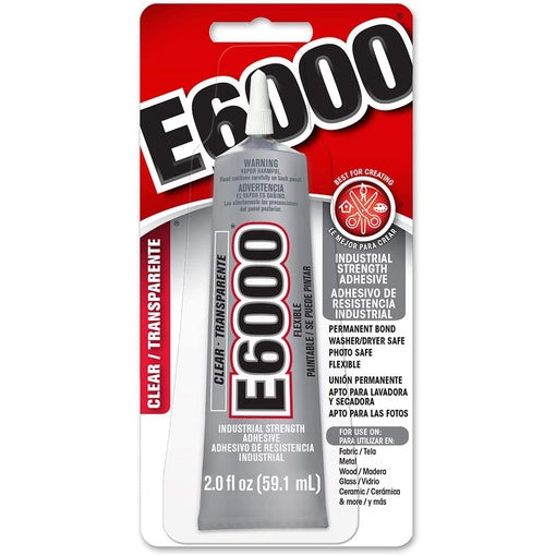 E6000 Clear Flexible Paintable Industrial Strength Adhesive 2 Oz (237032)