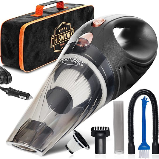 ThisWorx Corded Car Vacuum Cleaner With Accessory Kit  Cleans All Messes From Bumper To Bumper