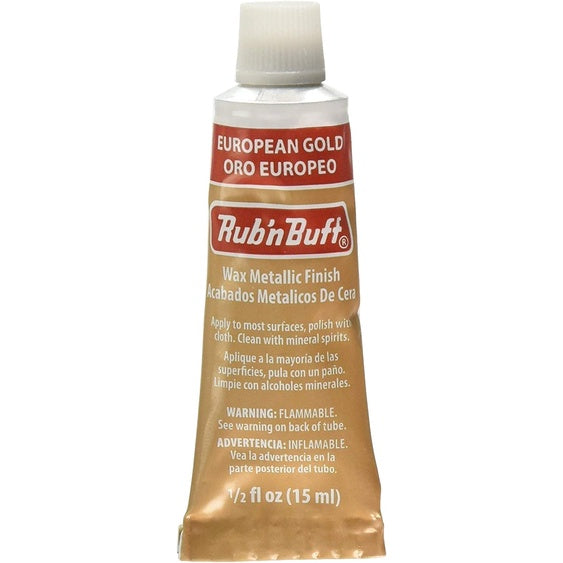 AMACO Rub 'n Buff Wax Metallic Finish European Gold 0.5 Oz
