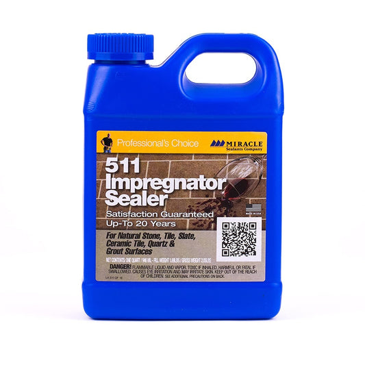 Miracle Sealants 511 Impregnator Sealer For Natural Stone Tile Slate Ceramic Quartz & Grout 946 ml