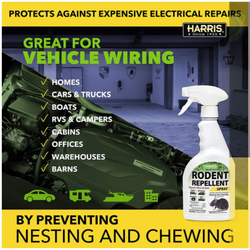 Harris Rodent Repellent Repels Mice & Rats Plant Based Active Ingredient Spray 20 Oz