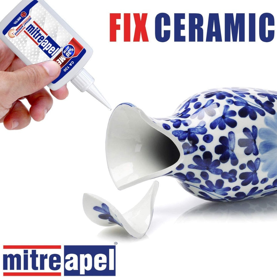 Mitreapel Super CA 130 Instant Adhesive 4.5 Oz With AC 500 Spray Adhesive Activator 16.9 Fl Oz