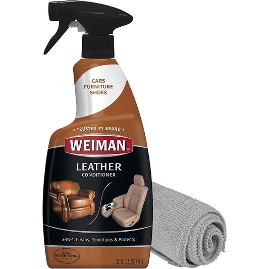 Weiman Leather Conditioner 3 - in - 1 Cleans Conditions & Protects 22 Fl Oz (651ml)