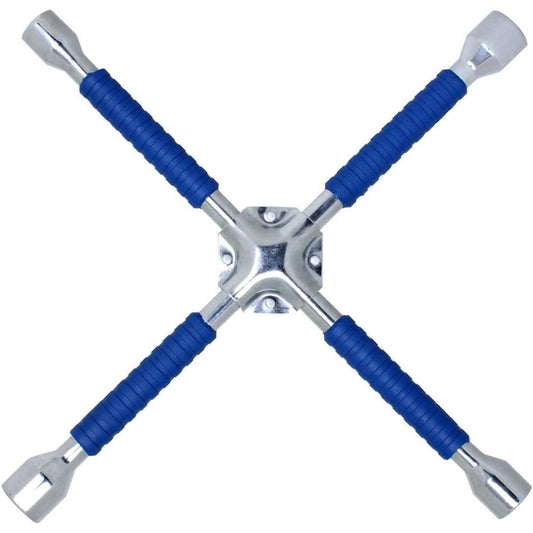 Cartman Non - Slip 16 Inch Universal Heavy Duty Lug Wrench 4 - Way Tire Iron Wrench 1 Count