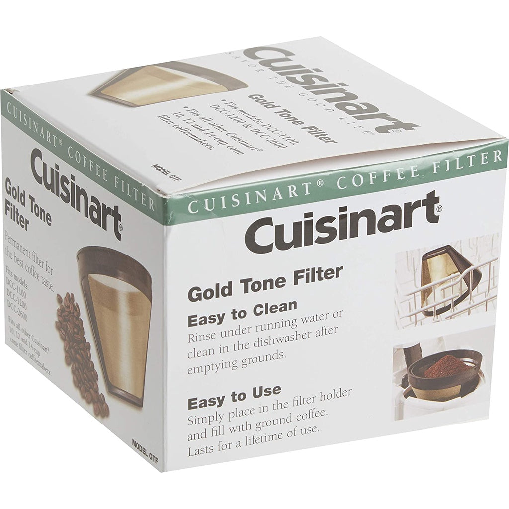 Cuisinart GTF Gold Tone Coffee Filter Bur Mill 10-12 Cup Cone 1 Count