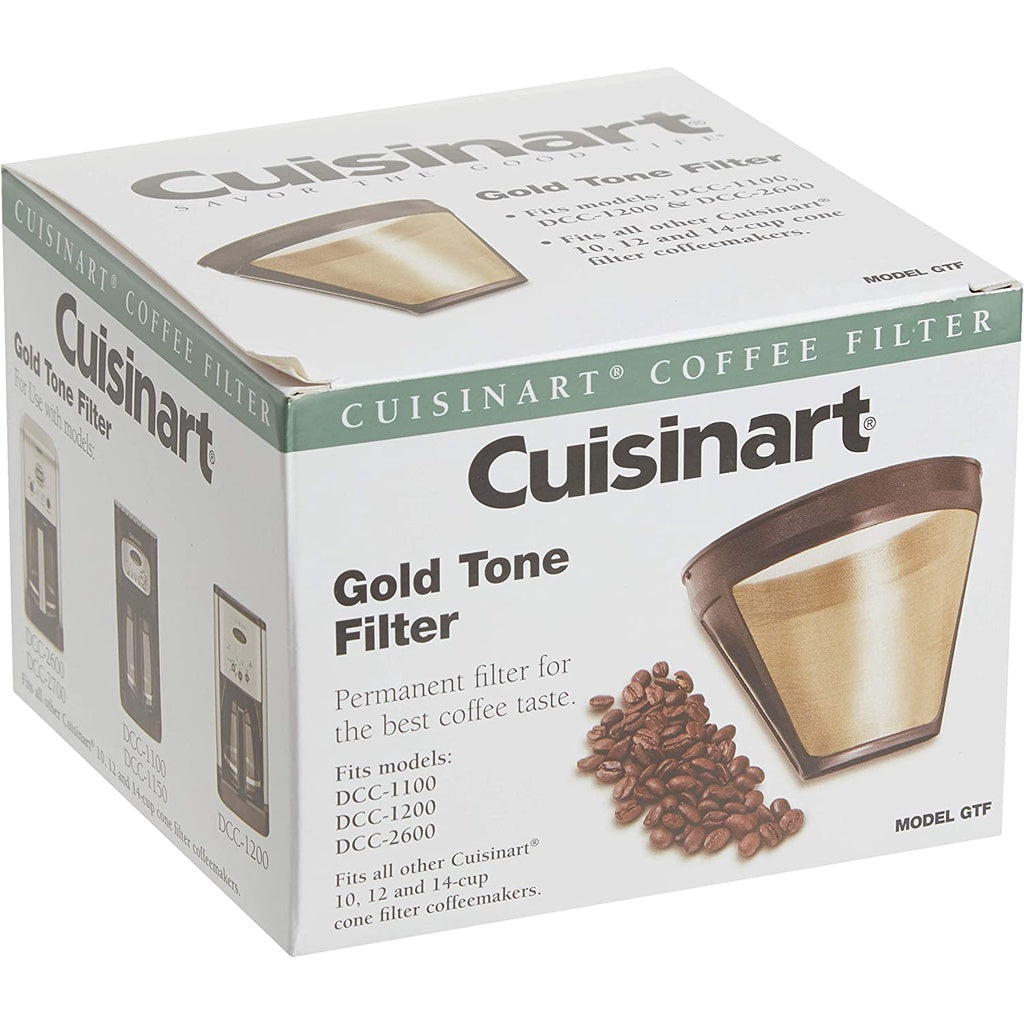 Cuisinart GTF Gold Tone Coffee Filter Bur Mill 10-12 Cup Cone 1 Count
