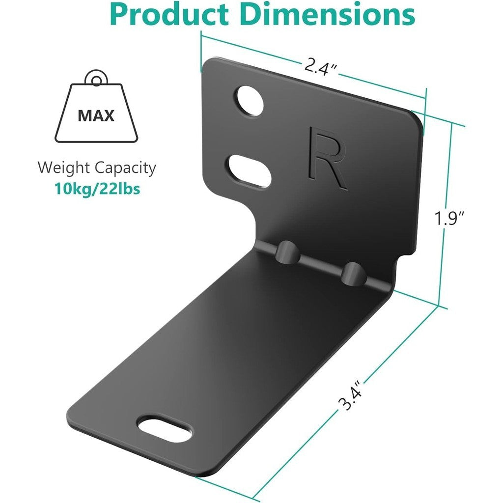WALI Soundbar Wall Mount Bracket - Black (BSM002)