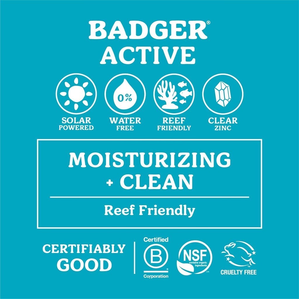 Badger Active Mineral Sunscreen Cream SPF 30 - 87ml