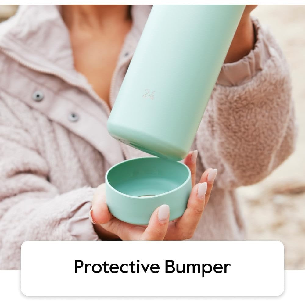 Takeya Actives Insulated Stainless Steel Water Bottle with Straw Lid, Blush 18 oz / 530ml