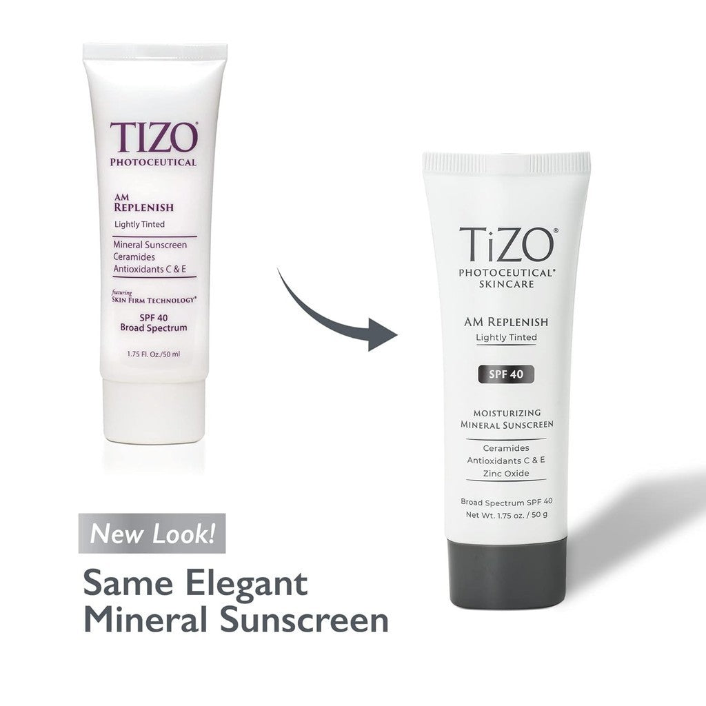 Tizo Photoceutical Skincare AM Replenish Lighty Tinetd SPF 40 Sunscreen 50g