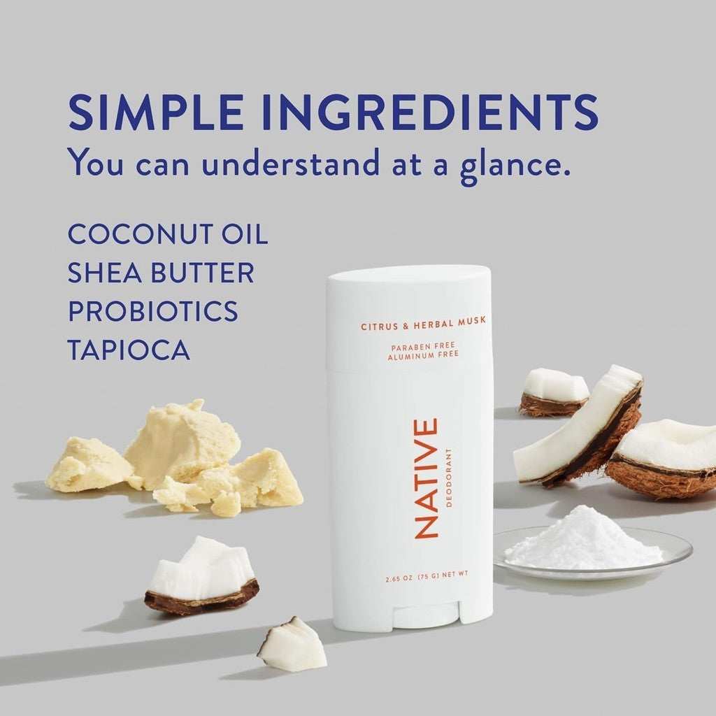 Native Deodorant Citrus & Herbal Musk 75g