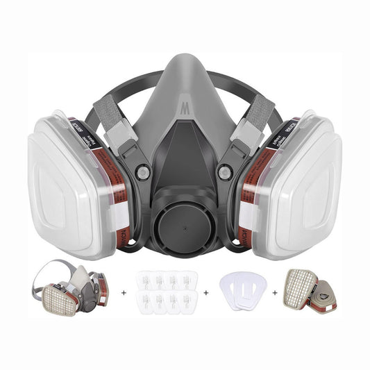 Essential PPE Double Gas Mask Protection Filter Respirator Mask (6200) 1 Count