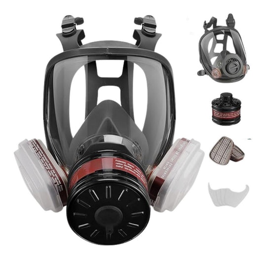 Full Face Gas Respirator Mask (Reusable) 1 Count