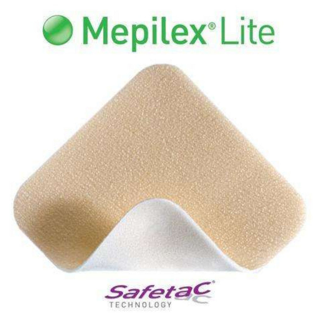 Mepilex Lite Soft Silicone Foam Dressing 4 Inch x 4 Inch (10 x 10cm) 1 Count