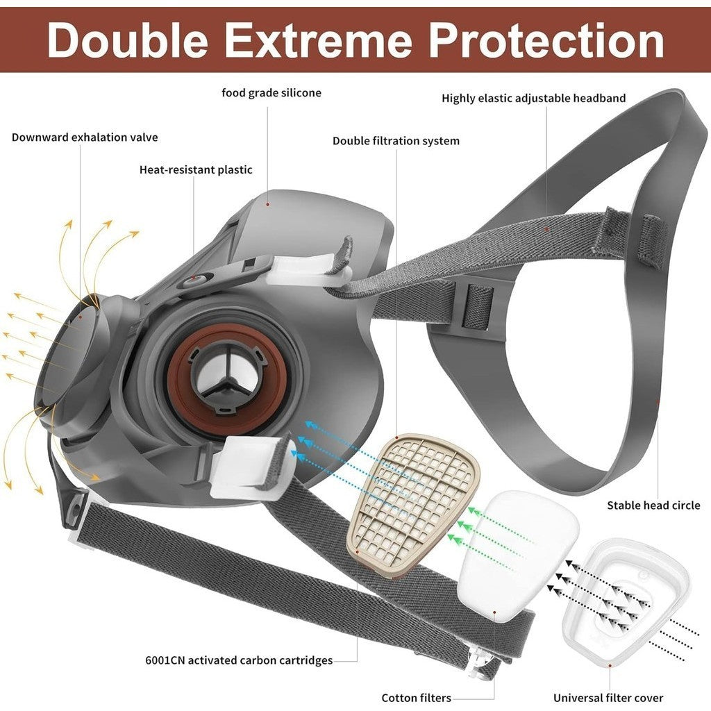 Ranksing 6200 Respirator Mask  (Reusable) 1 Count