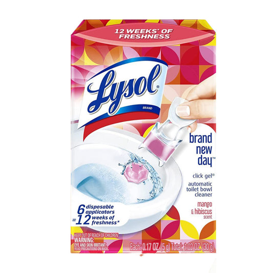 Lysol Click Gel Automatic Toilet Bowl Cleaner 6 applicators -NO BOX-  30g