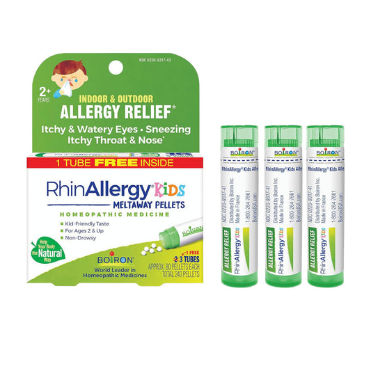 Boiron RhinAllergy Meltaway Pellets 3 Tubes ( Approx. 80 Pellets Each)