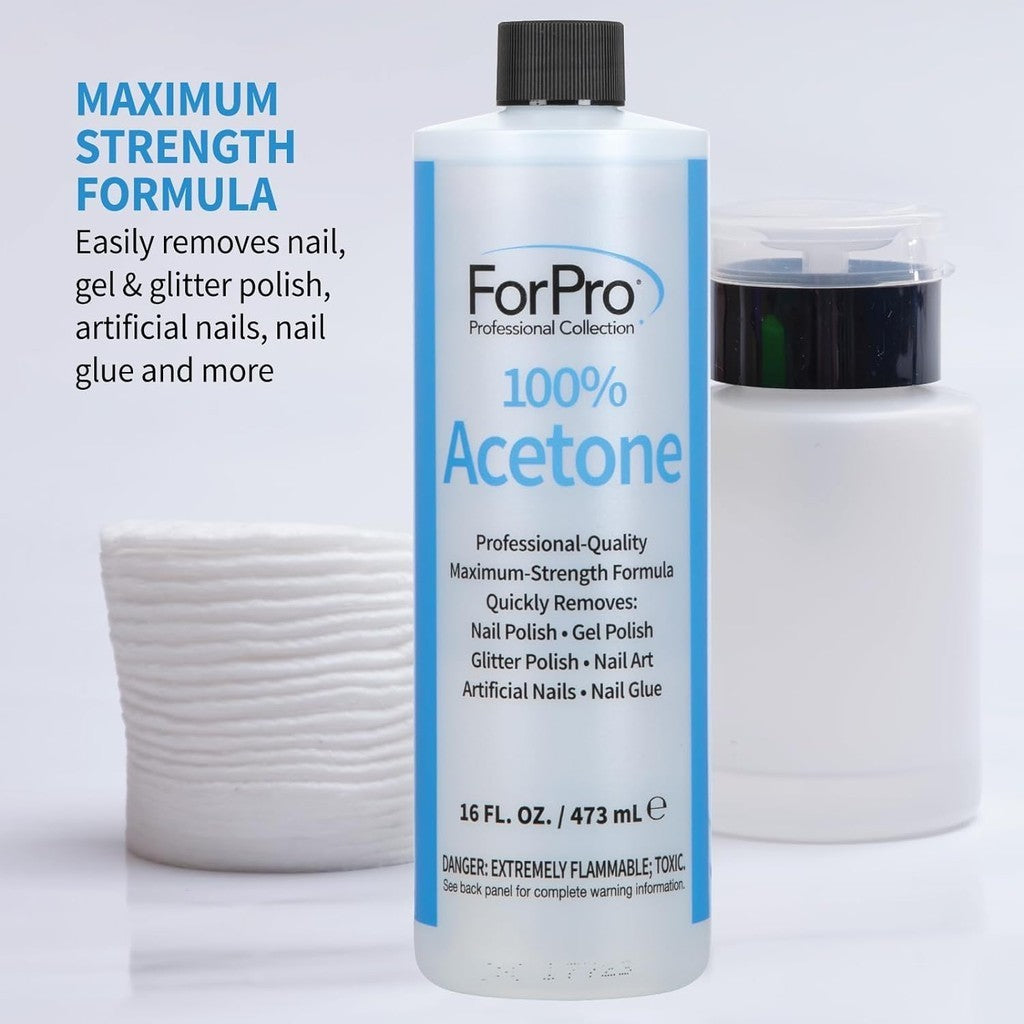 ForPro 100% Acetone Quick Removes Nail Polish 16 fl oz / 473ml
