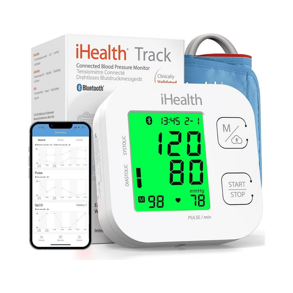 iHealth Track Connected Blood Pressure Monitor (KN-550BT) 1 Count
