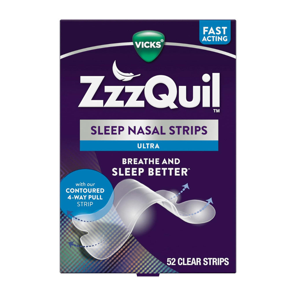 ZzzQuil Sleep Nasal Strips Ultra (52 Clear Strips)