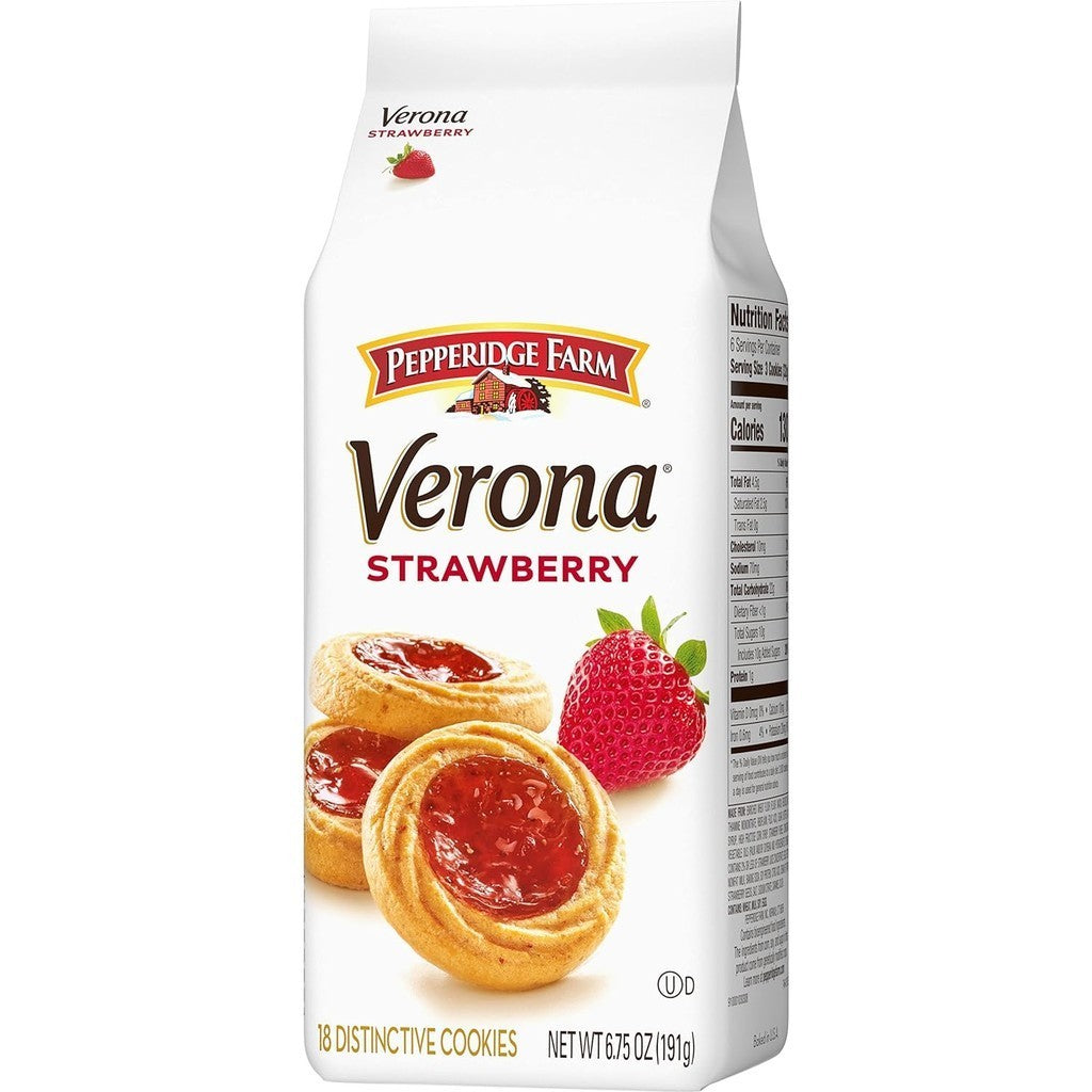 Pepperidge Farm Verona Strawberry 18 Distinctive Cookies