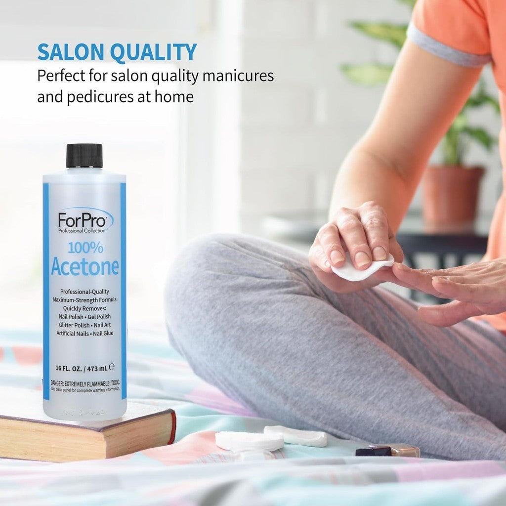 ForPro 100% Acetone Quick Removes Nail Polish 16 fl oz / 473ml