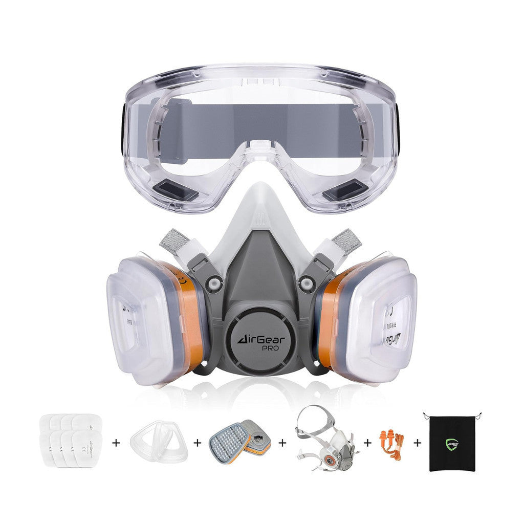 AirGear Pro Reusable Respirator Mask with A1P2 Filters (G-500) 1 Count