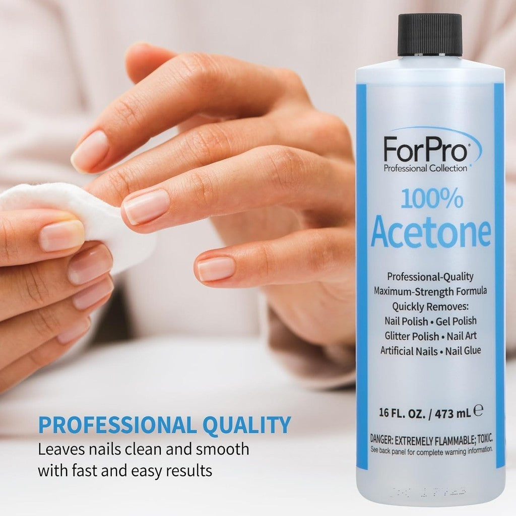 ForPro 100% Acetone Quick Removes Nail Polish 16 fl oz / 473ml
