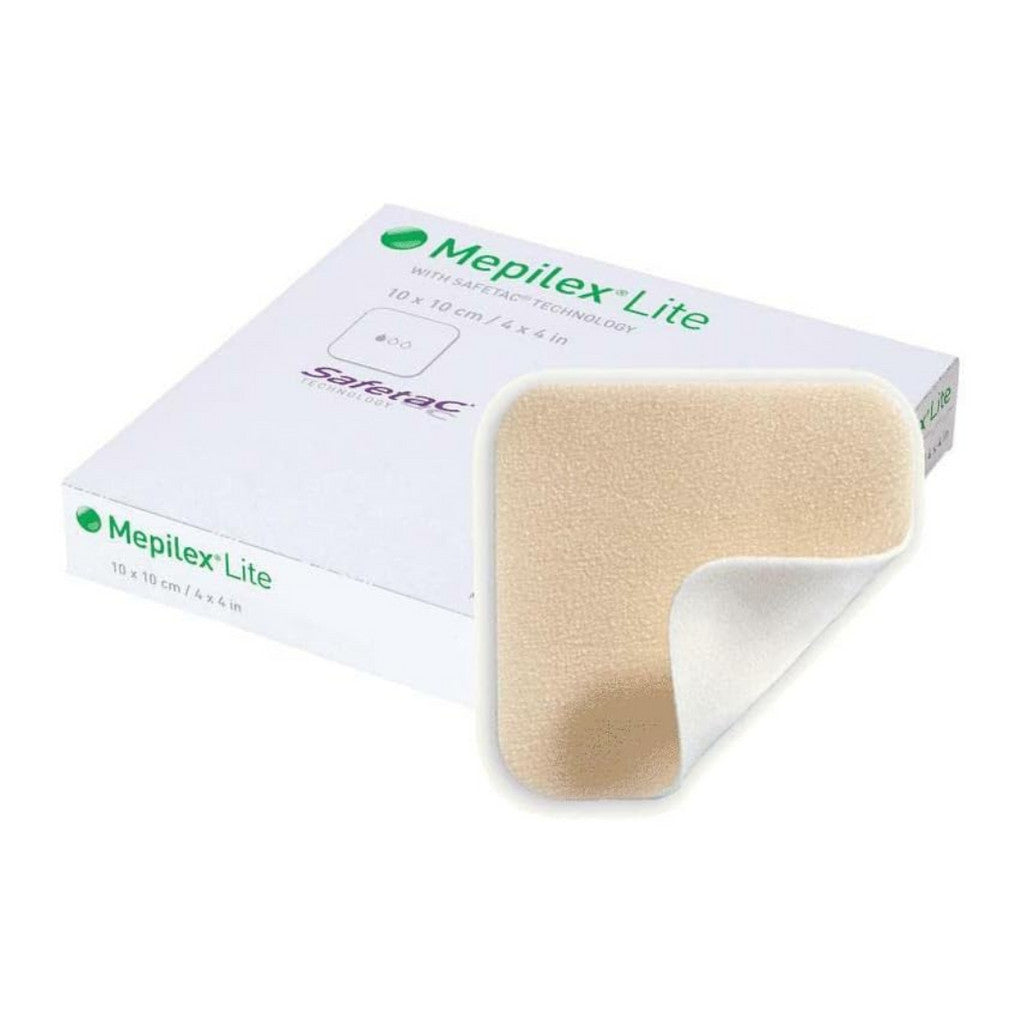 Mepilex Lite Soft Silicone Foam Dressing 4 Inch x 4 Inch (10 x 10cm) 1 Count
