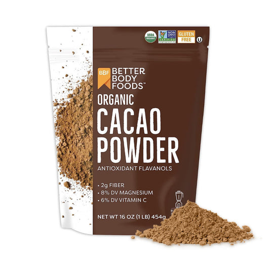 Better Body Foods Organic Cacao Powder Antioxidant Flavanols 454g / 16 oz