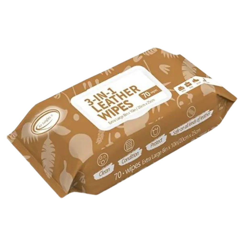 Air Jungles 3-In-1 Leather Wipes (Extra Large) 70 Count