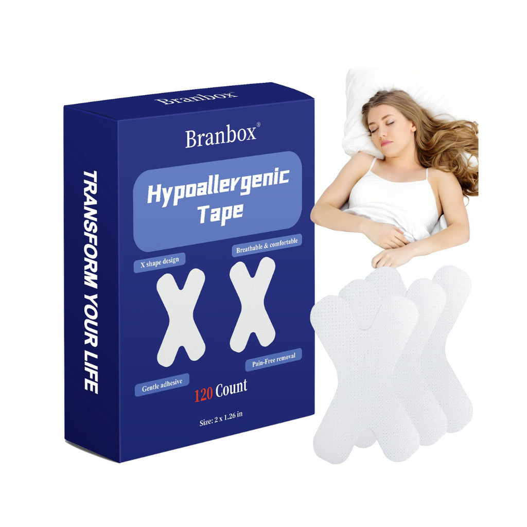 Branbox Hypoallergenic Tape X Shape Design Gentle Adhesive (Size: 2 x 1.26in) 120 Count