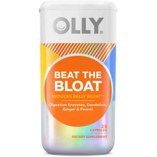OLLY | Beat the Bloat, Blend Of Dandelion, Fennel And Ginger, (25 Capsules)