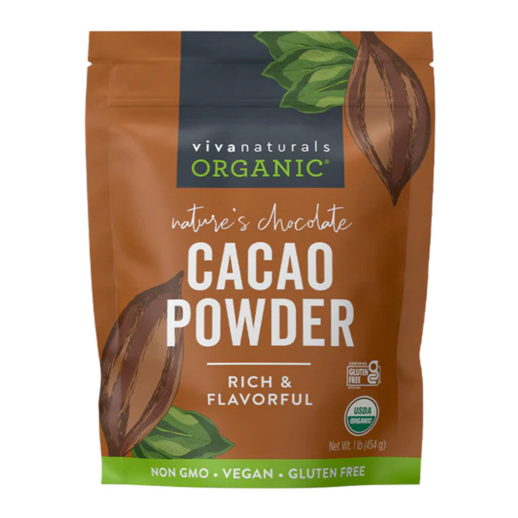Viva Naturals Organic Nature's Chocolate Cacao Powder, 454 g / 1 lb.