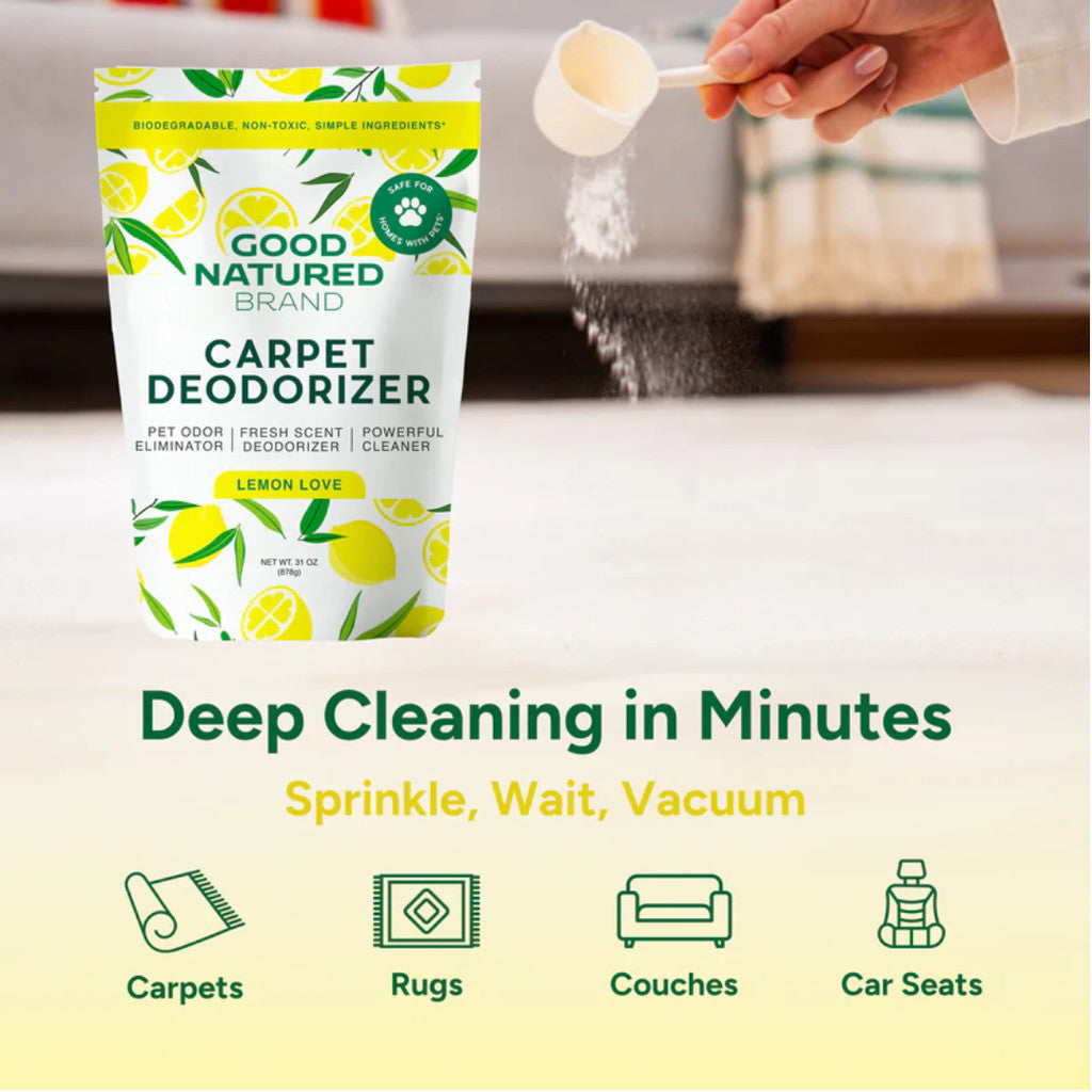Good Natured Brand Carpet Deodorizer Lemon Love, 31 oz / 878 g