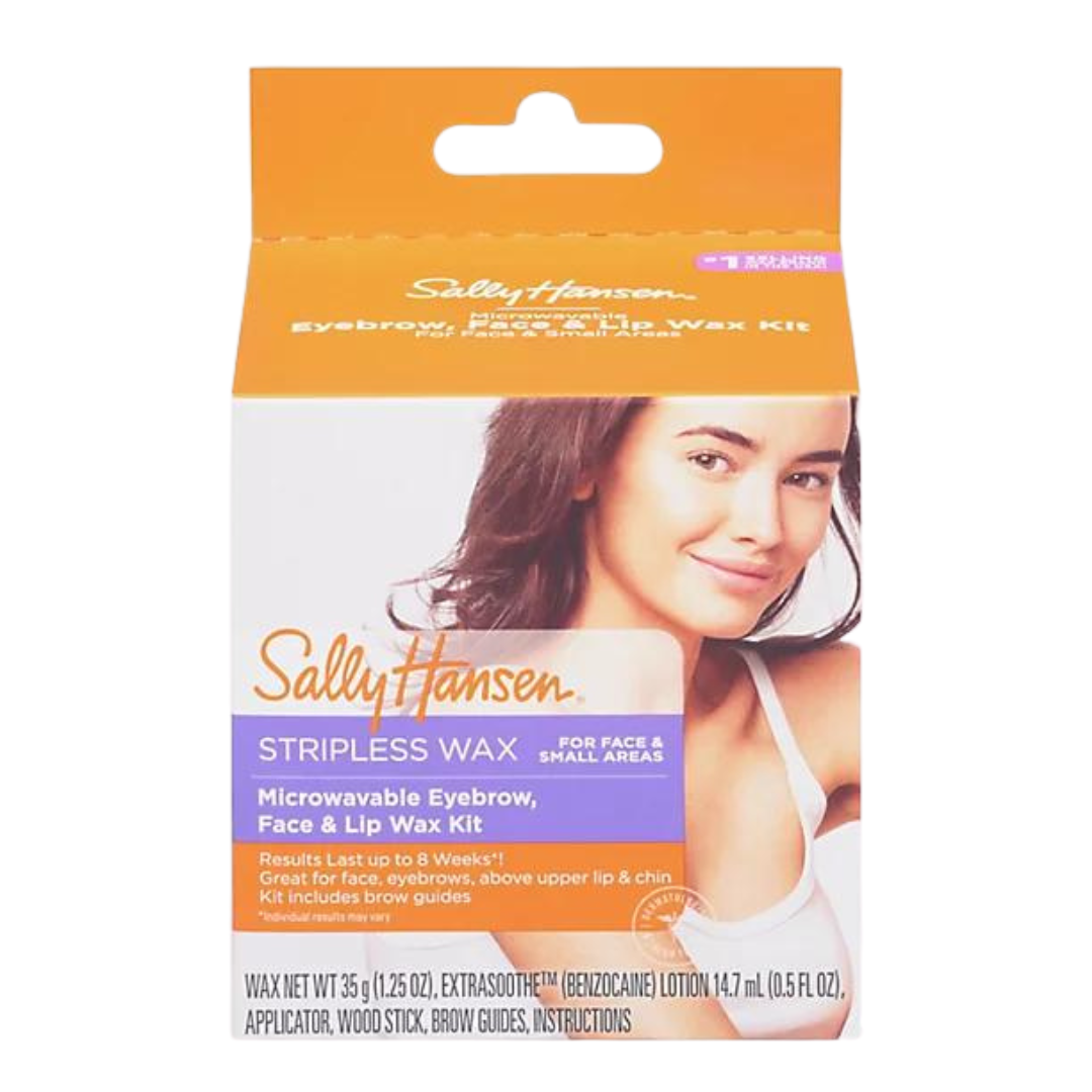 Sally Hansen Stripless Wax Microwavable Eyebrow, Face & Lip Wax Kit
