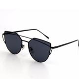 SHIPS FROM MANILA - Cat Eye Mirrored Flat Lenses Metal Frame Women Sunglasses