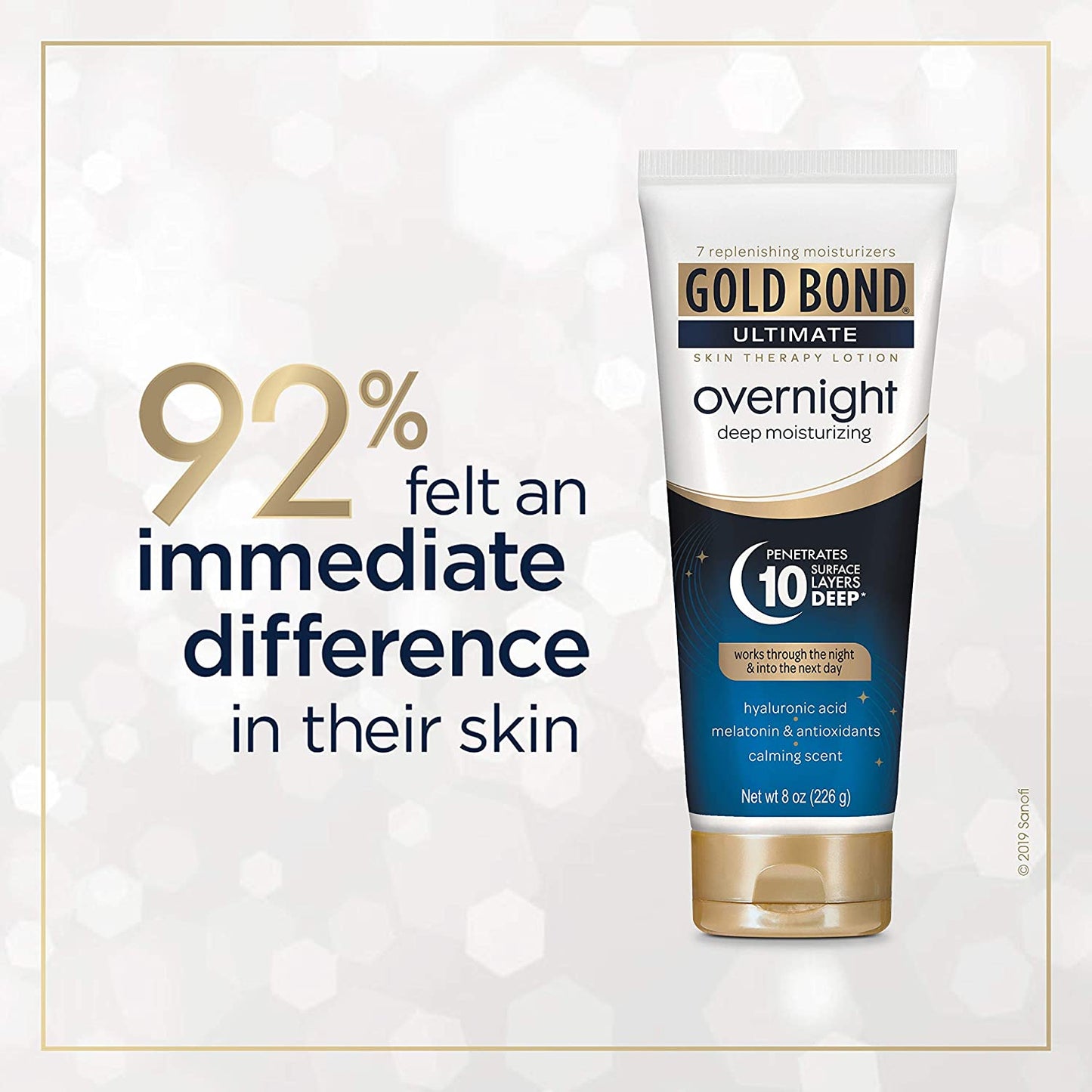Gold Bond Ultimate Overnight Deep Moisturizing Lotion, 8 oz. / 226g PACKAGING MAY VARY