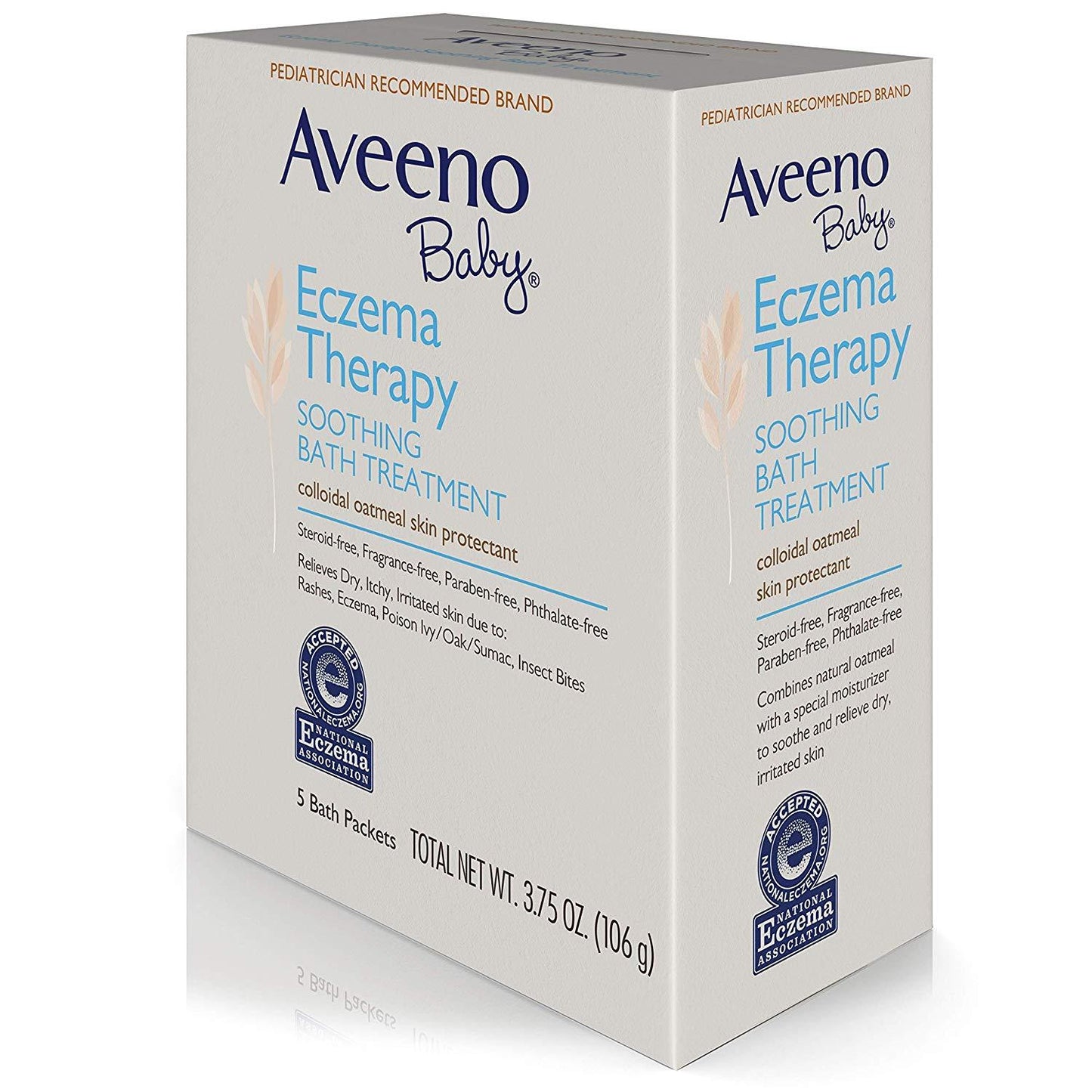 Aveeno Baby Eczema Therapy Soothing Bath Treatment Colloidal Oatmeal Skin Protectant, 3.75 oz. / 106g