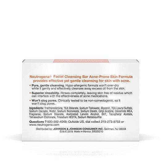 Neutrogena Acne Prone Skin Formula Facial Bar
