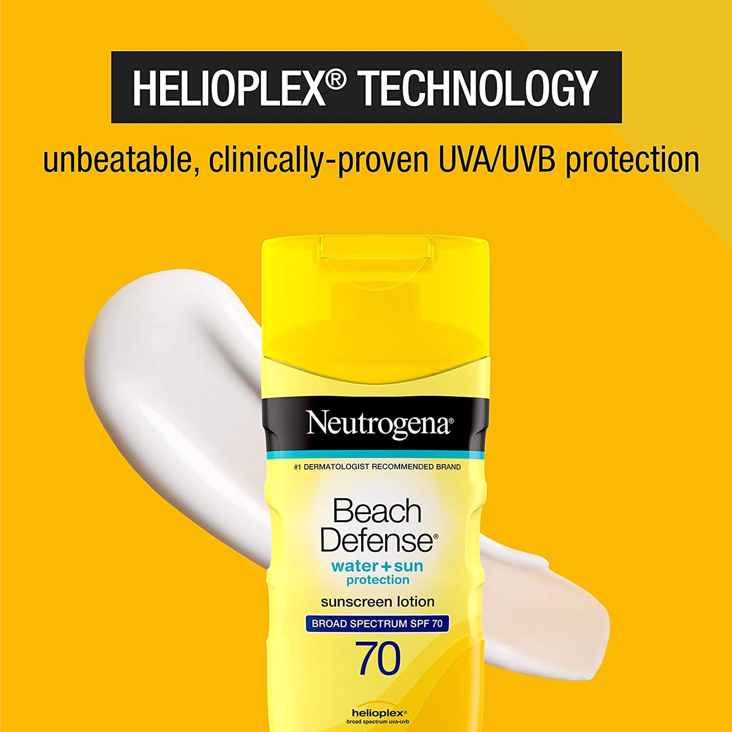 Neutrogena Beach Defense Water + Sun Protection Sunscreen Lotion SPF 70, 6.7 fl.oz / 198ml