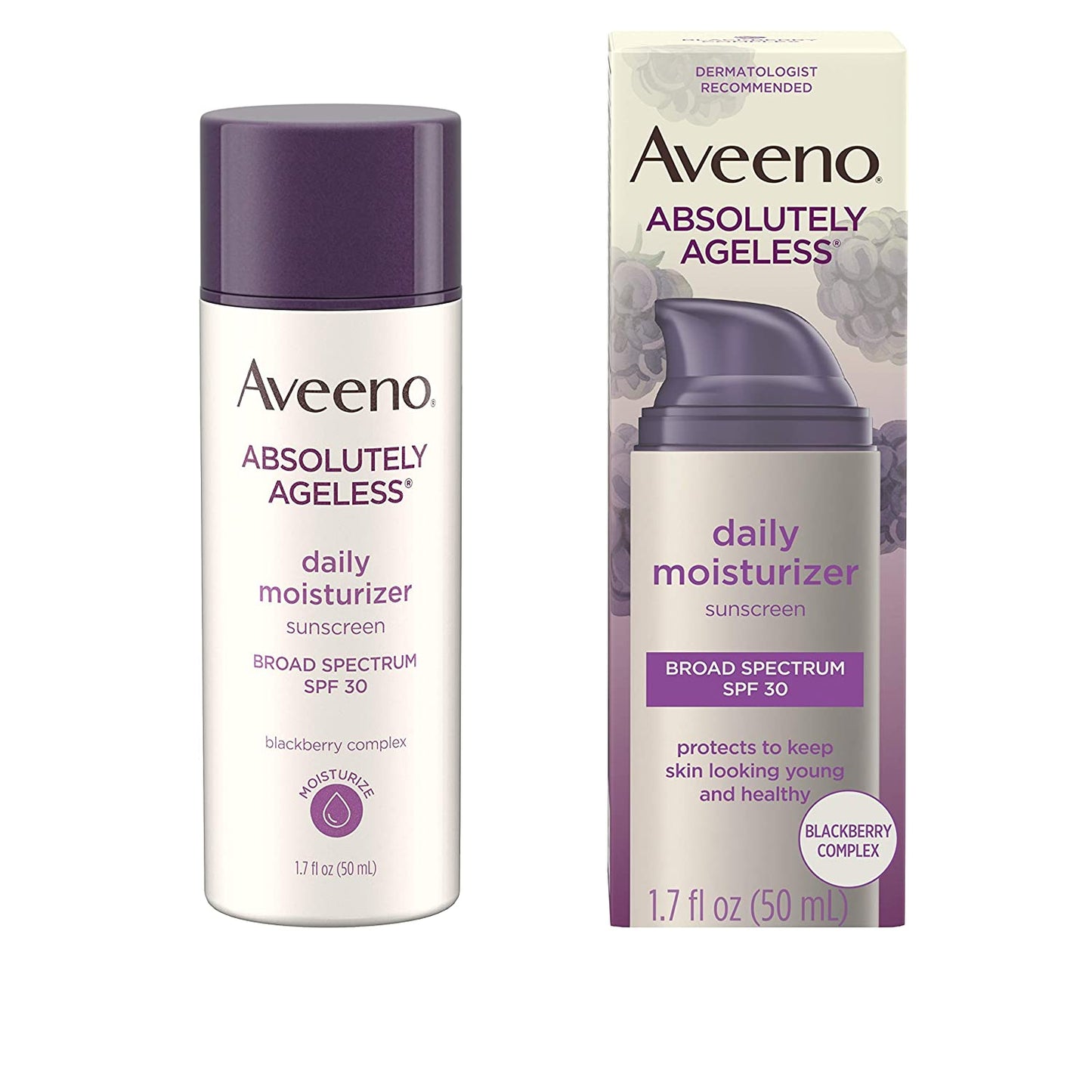 Aveeno Absolutely Ageless Daily Moisturizer with Sunscreen Broad Spectrum SPF 30, 1.7 fl.oz / 50ml