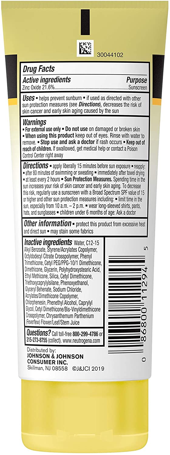 Neutrogena Sheer Zinc Oxide Kids Mineral Sunscreen Lotion SPF 50+ with UVA/UVB Protection, 3 oz / 88 ml